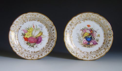 A fine pair of Liverpool Herculaneum plates