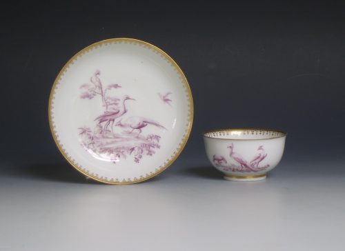 Chelsea porcelain tea bowl and saucer