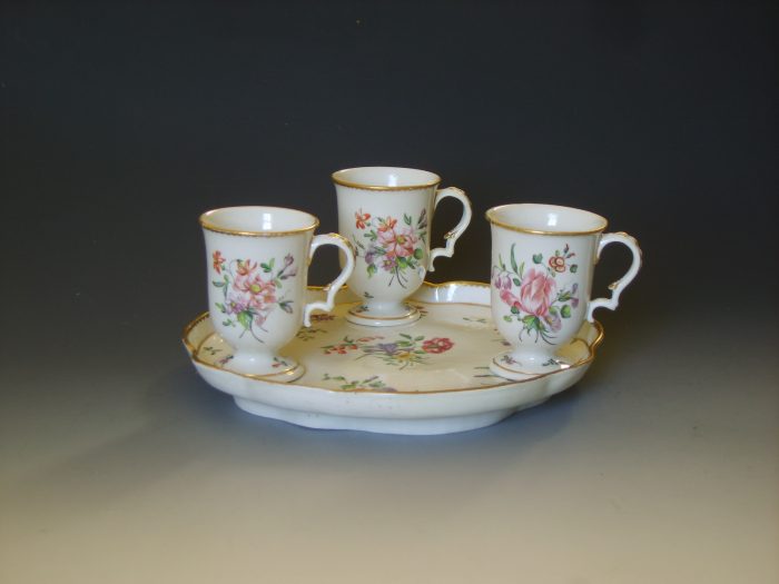 Bristol porcelain ice cups and stand